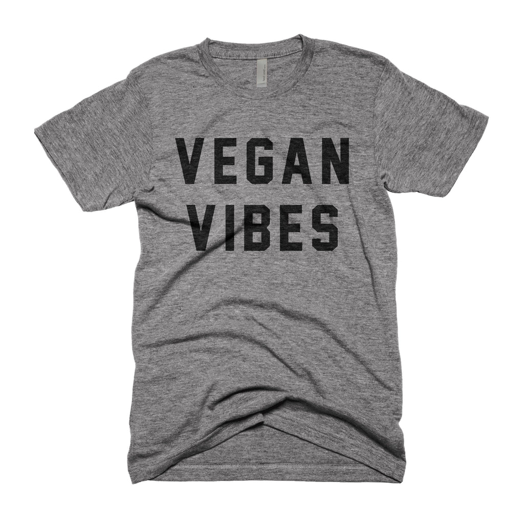 Vegan Vibes Shirt, Veganism, Funny Vegan T-Shirt, Cute Vegan Shirt, Unisex Triblend Graphic Tee