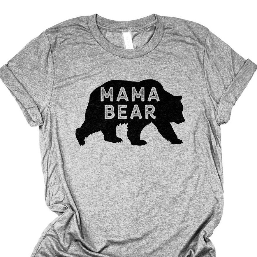 Mama Bear T-Shirt, Gift For Mom, New Mom, Mom To Be Shirt, Unisex Triblend Graphic Tee