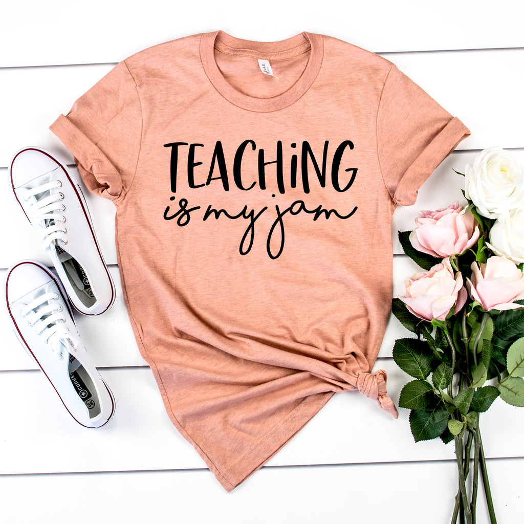 Teaching Is My Jam Shirt - Teacher Shirts - Gift For Teacher - Teach Love Inspire - Bella Canvas Unisex Graphic Tee