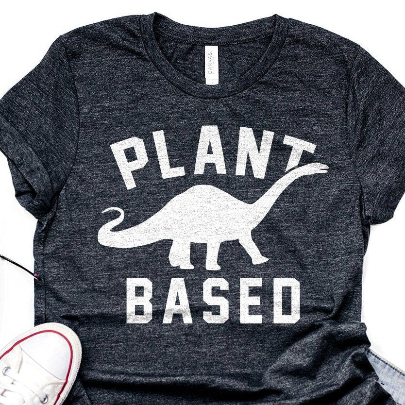 Vegan Shirt, Plant Based, Dinosaur Shirt, Veganism, Vegetarian, Herbivore, Brontosaurus, Jurassic Graphic Tee
