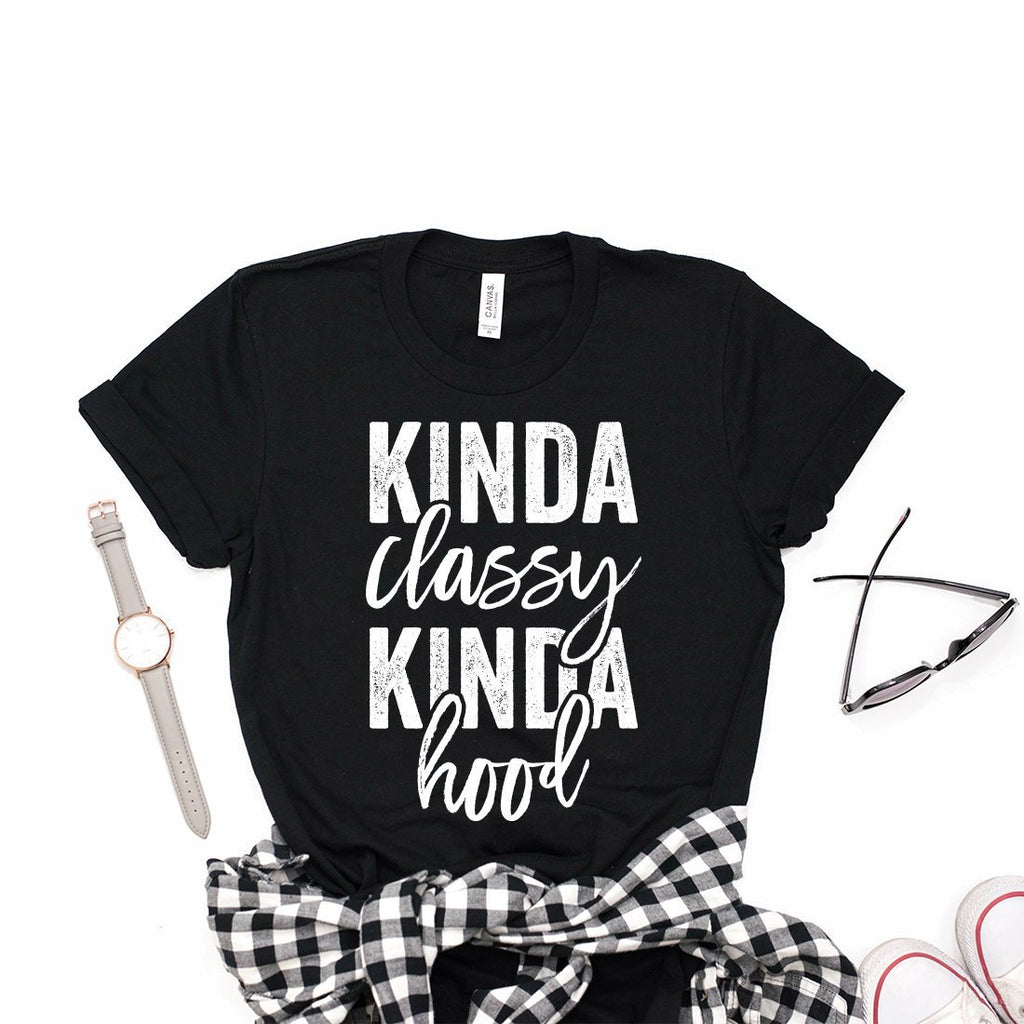 Kinda Classy Kinda Hood, Mom Shirt, Mommy, Mom Tribe, Gangster, Gangsta Rap, Unisex Graphic Tee