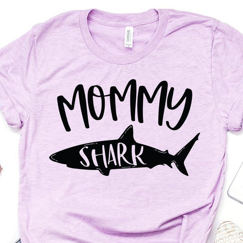 Mommy Shark Shirt, Birthday Shark, Family Shirts, Baby Shark, Mama Shark, Mom, Pregnancy Reveal, Unisex Graphic Tee