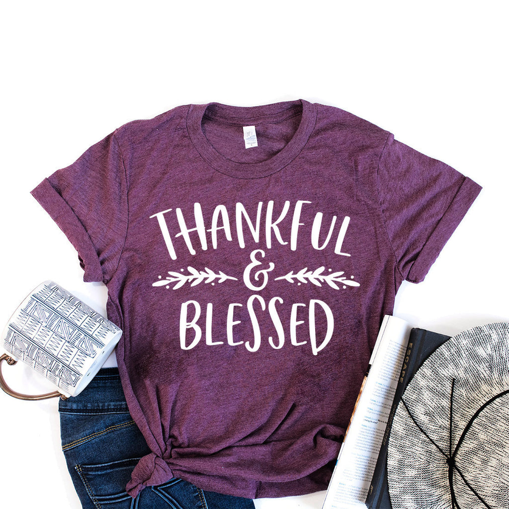 Thankful And Blessed Shirt, Fall Shirts, Thanksgiving Shirt, Halloween Shirts, Friendsgiving, Fall Fashion, Unisex Graphic Tee