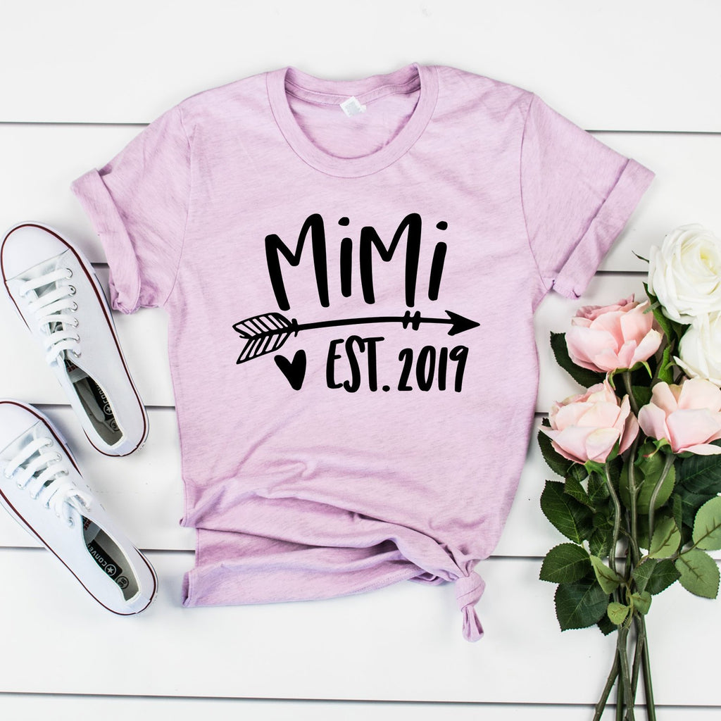 Mimi Est Shirt, Mimi Established Shirt, Grandma To Be, New Mimi Shirt, Pregnancy Announcement, Mimi Squad, Christmas Gift, Mimi Life Shirt