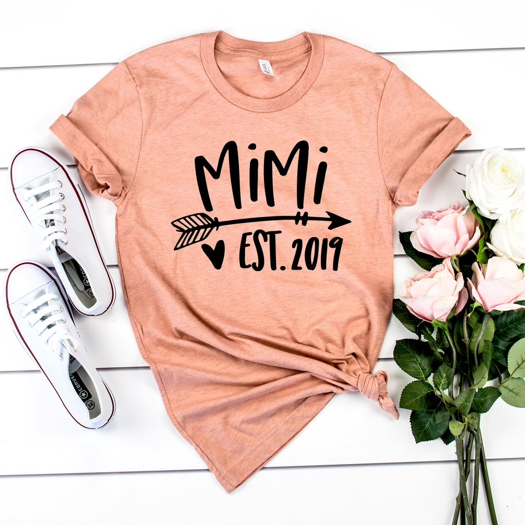 Mimi Est Shirt, Mimi Established Shirt, Grandma To Be, New Mimi Shirt, Pregnancy Announcement, Mimi Squad, Christmas Gift, Mimi Life Shirt