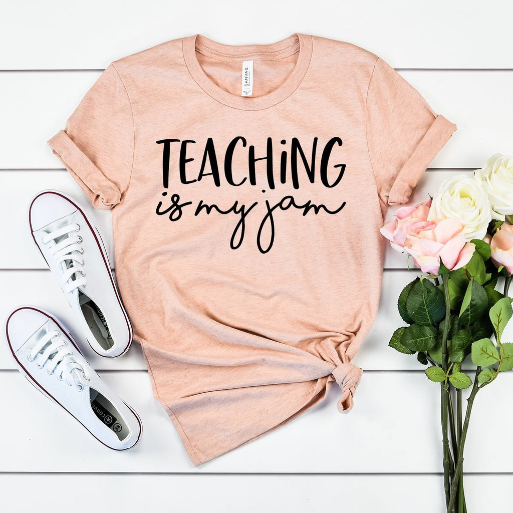 Teaching Is My Jam Shirt - Teacher Shirts - Gift For Teacher - Teach Love Inspire - Bella Canvas Unisex Graphic Tee