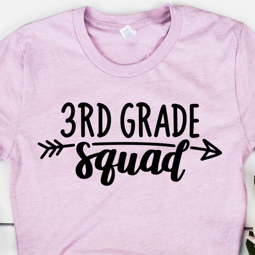 Third Grade Teacher Shirt - 3rd Grade Squad - Teacher Gifts - Teacher Shirts - Back To School - Teacher Appreciation - Unisex Shirt