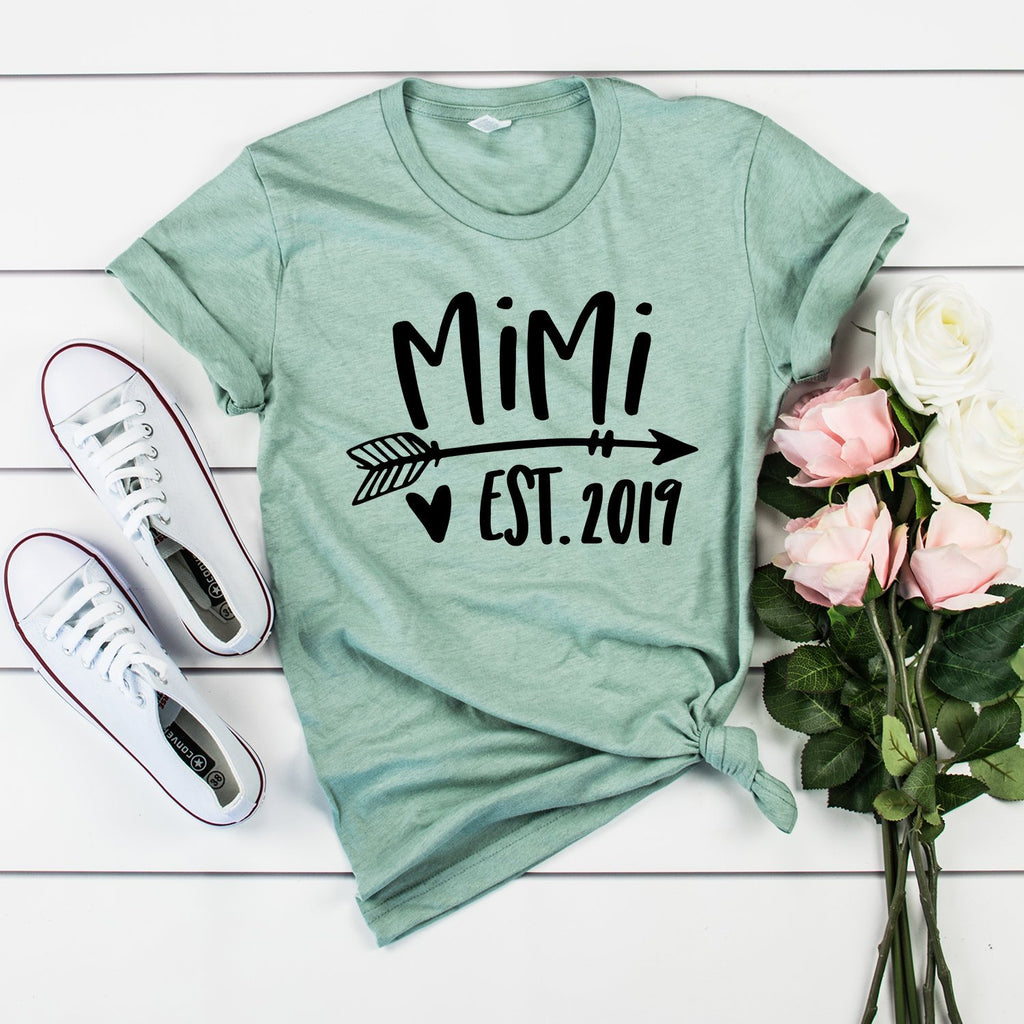Mimi Est Shirt, Mimi Established Shirt, Grandma To Be, New Mimi Shirt, Pregnancy Announcement, Mimi Squad, Christmas Gift, Mimi Life Shirt