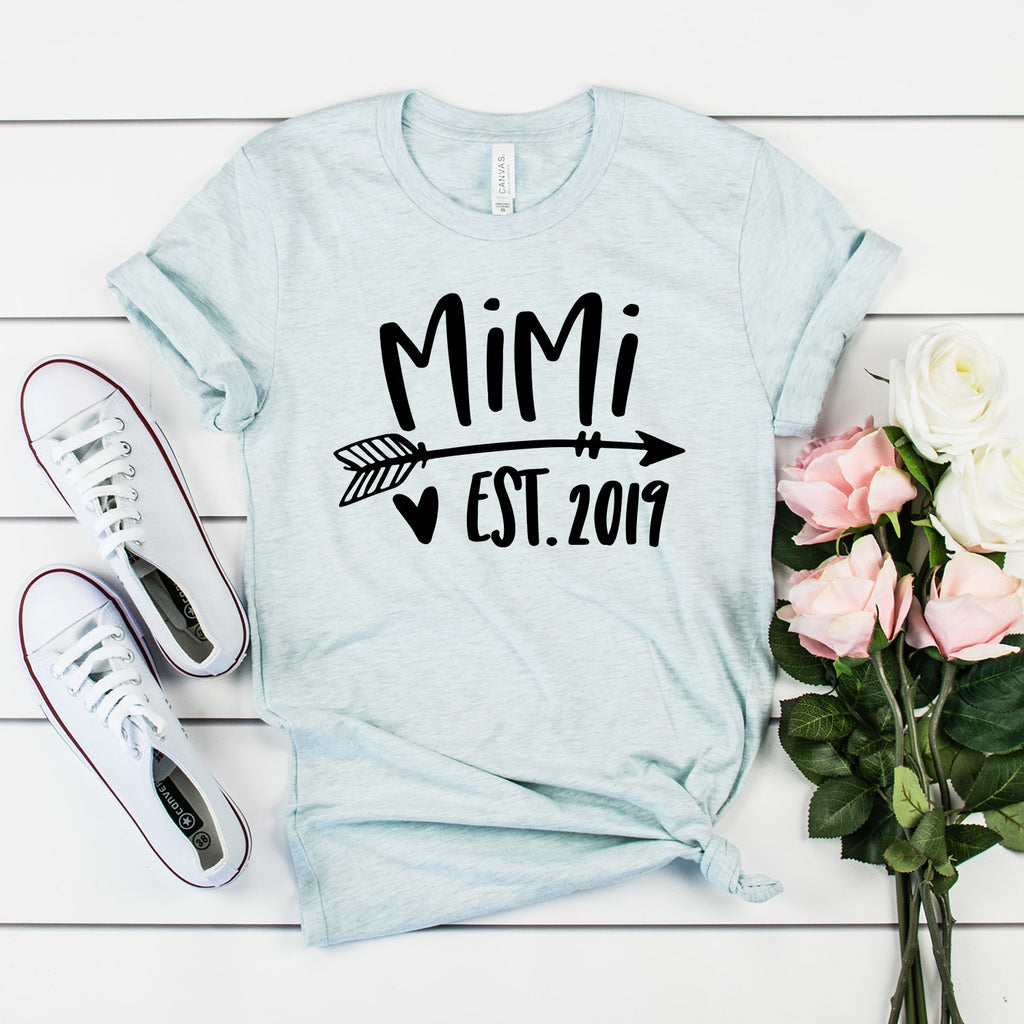 Mimi Est Shirt, Mimi Established Shirt, Grandma To Be, New Mimi Shirt, Pregnancy Announcement, Mimi Squad, Christmas Gift, Mimi Life Shirt