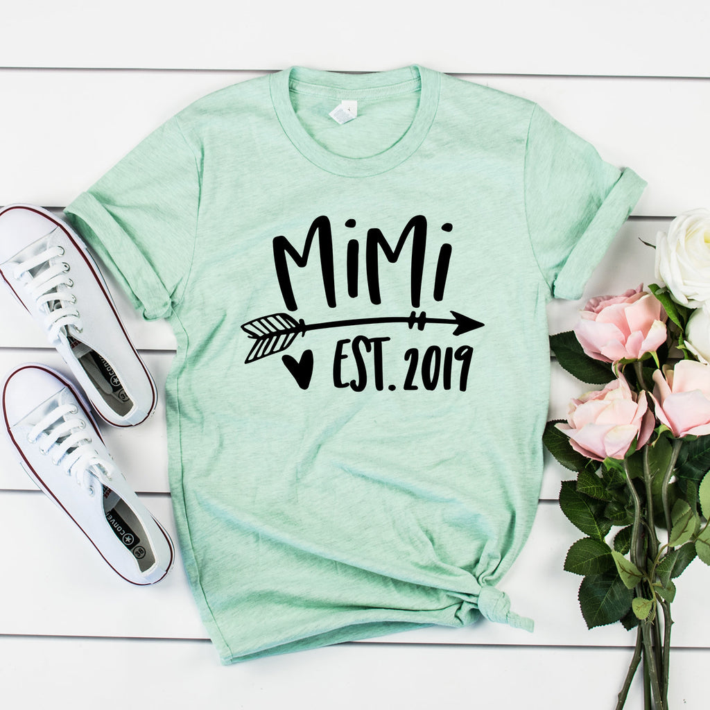 Mimi Est Shirt, Mimi Established Shirt, Grandma To Be, New Mimi Shirt, Pregnancy Announcement, Mimi Squad, Christmas Gift, Mimi Life Shirt
