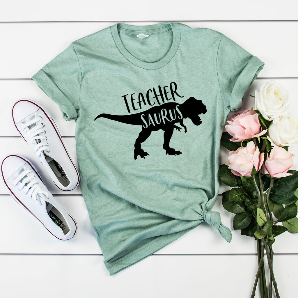 Teachersaurus Shirt, Teacher Shirts, Dinosaur Shirt, First Day Of School, Back To School, End Of The Year, Unisex Graphic Tee