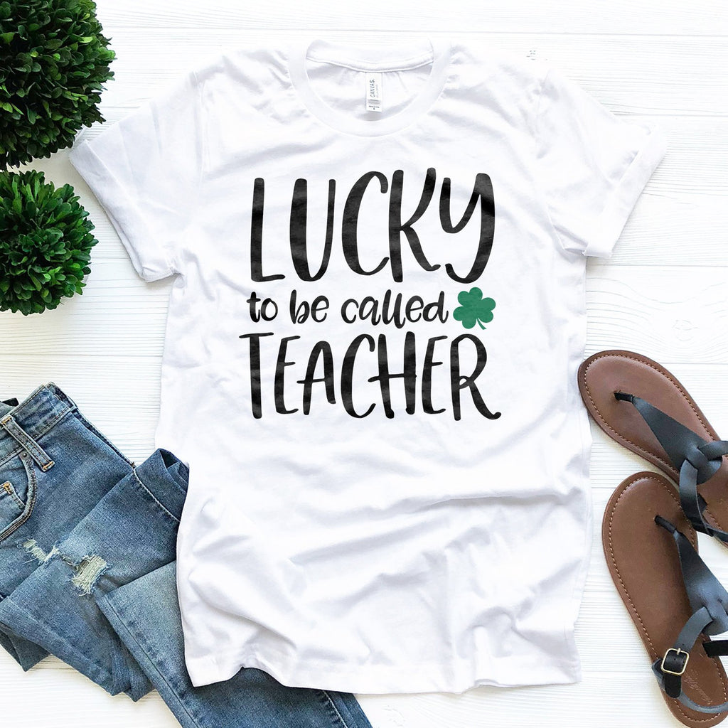 St Patricks Day Shirt - Teacher Shirts - Lucky To Be Called Teacher - Shamrock Shirt - Kindergarten - Preschool - Unisex Graphic Tee