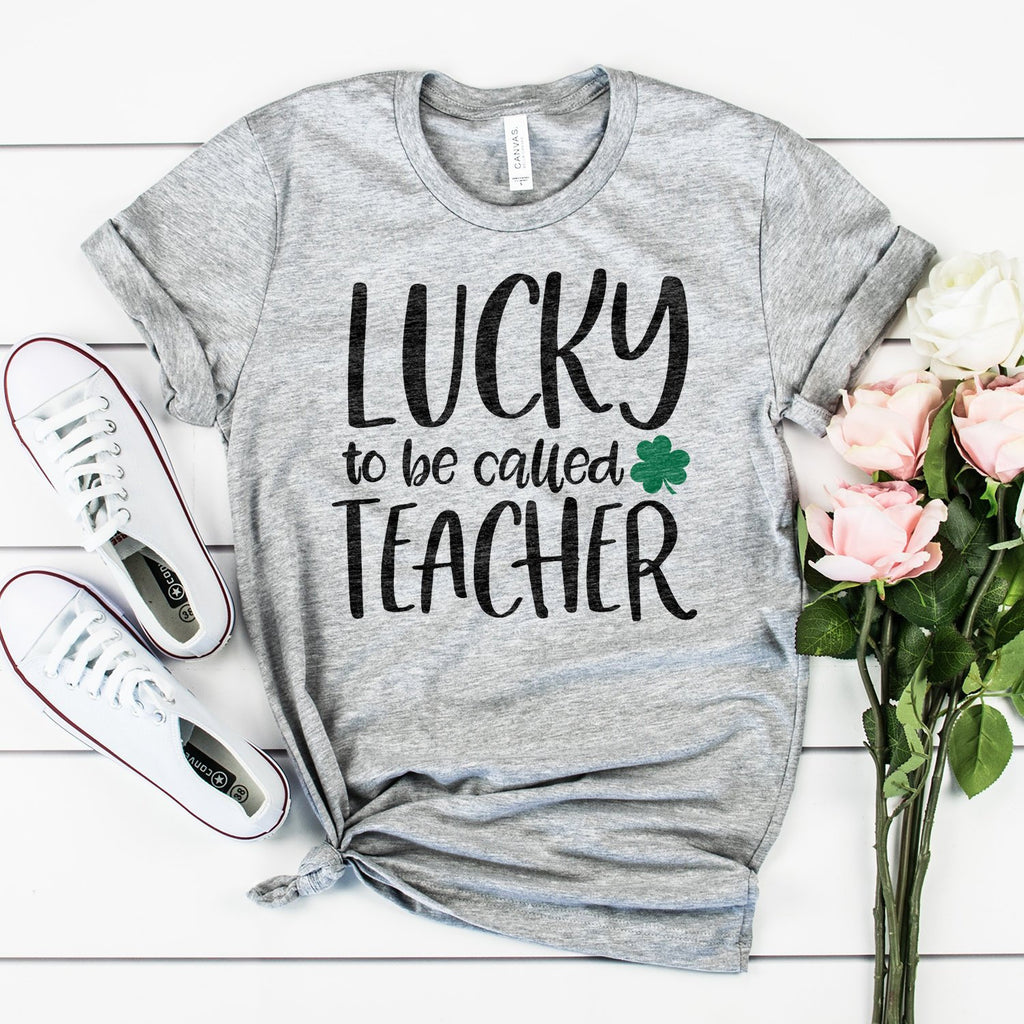 St Patricks Day Shirt - Teacher Shirts - Lucky To Be Called Teacher - Shamrock Shirt - Kindergarten - Preschool - Unisex Graphic Tee