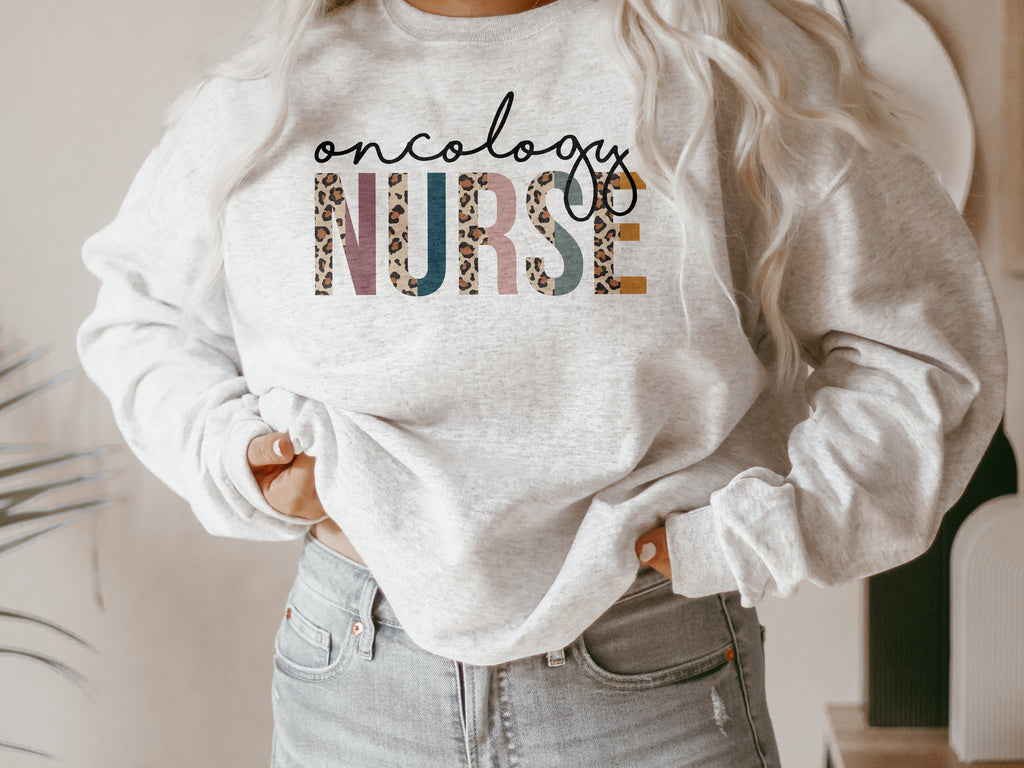 Oncology Nurse, Nurse Sweatshirt, Oncology, Oncologist, Gift For Nurse, Cancer Nursing, Oncology Sweatshirt, Unisex Crewneck Sweatshirt