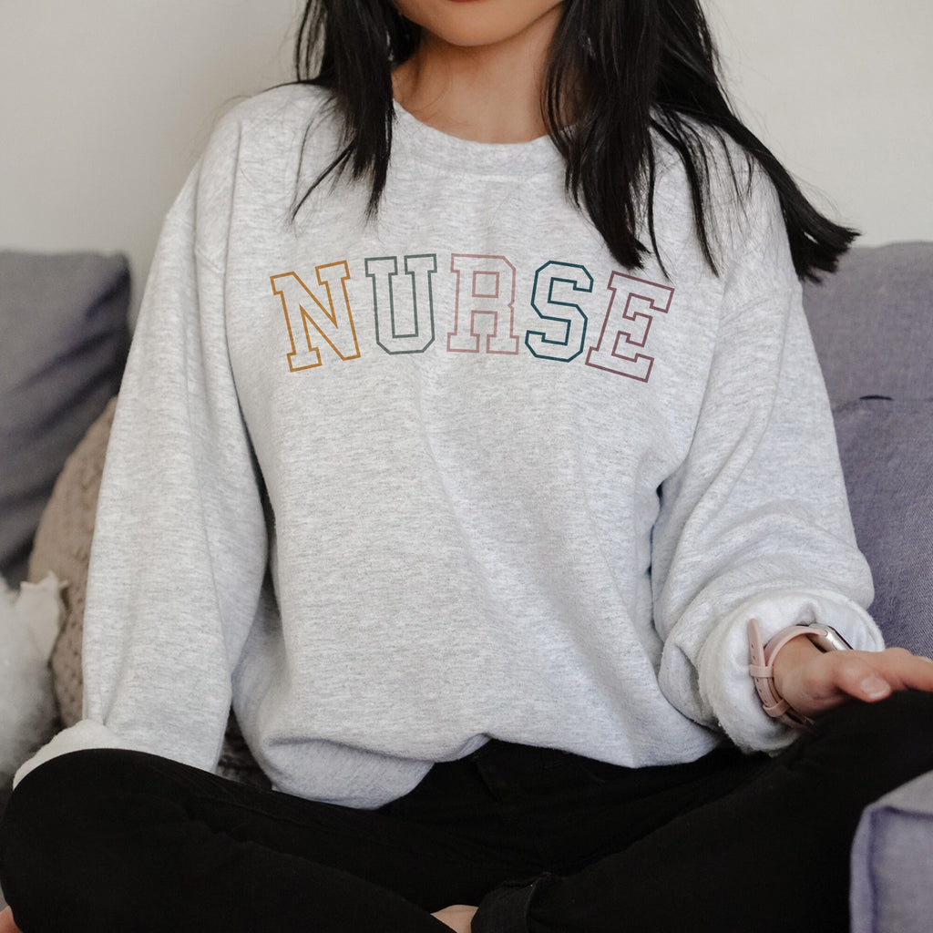 Retro Nurse Sweatshirt - RN LPN - Registered Nurse - Gift For Nurse - Nursing School Grad - Nurse Life - Unisex Crewneck Sweatshirt
