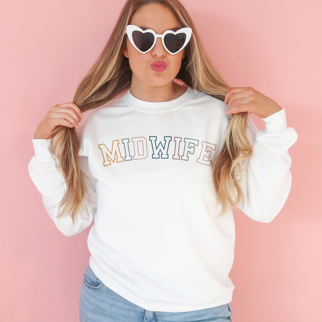 Retro Midwife Sweatshirt - Midwifery Sweater - Midwife Student - Midwife Appreciation - Doula Gift - Unisex Crewneck Sweatshirt