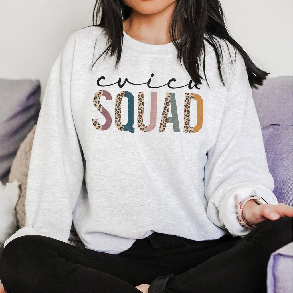 CVICU Nurse Sweatshirt, CVICU Squad, Cardiac Nurse, Cardiovascular Intensive Care Unit, RN bsn Gift, Unisex Crewneck Sweatshirt