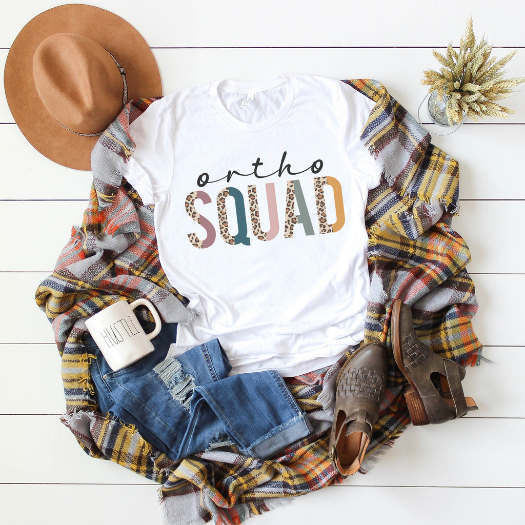 Ortho Squad Shirt - Orthopedics Nurse - Orthodontist - Gift For Her - Boho Leopard / Cheetah - Group Shirts - Unisex Graphic Tee