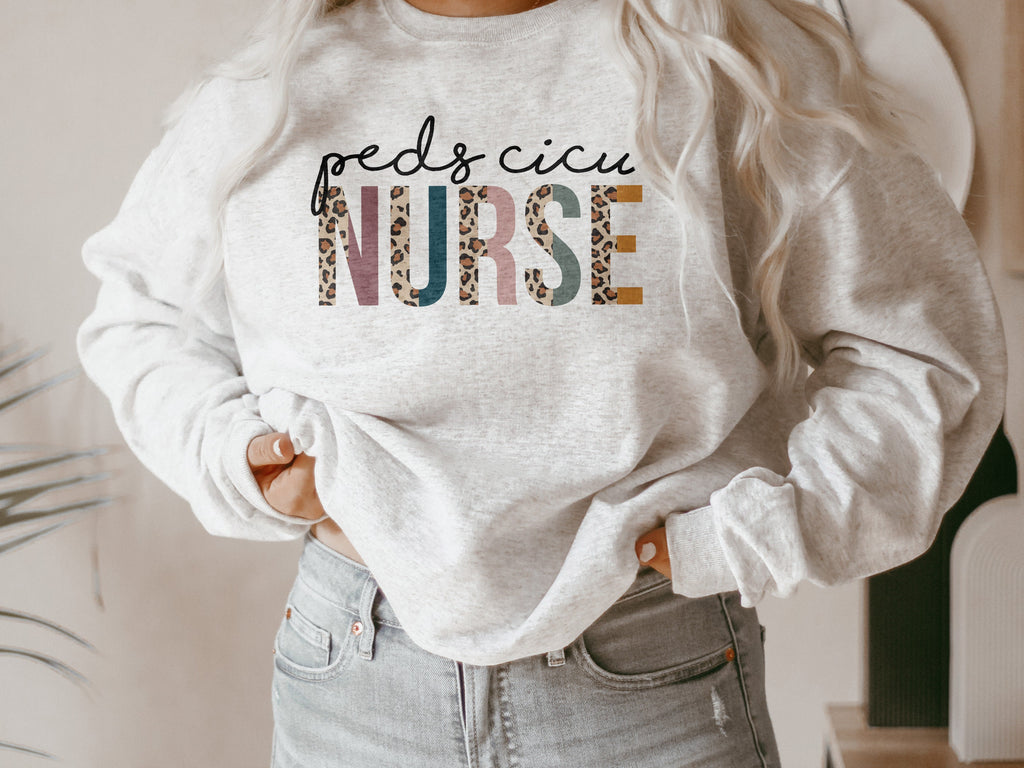 Peds CICU Nurse, Pediatric Cardiac Intensive Care Unit, Children's Hospital Nurse, Nursing Student Grad, Unisex Crewneck Sweatshirt
