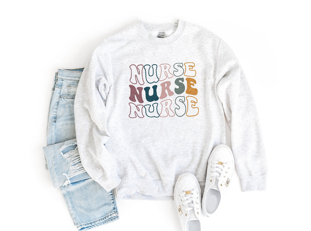Groovy Nurse Sweatshirt, Registered Nurse, New Future Nurse Gift Idea, Nursing School Student Grad, RN LPN, Nurse Life, Unisex Crewneck