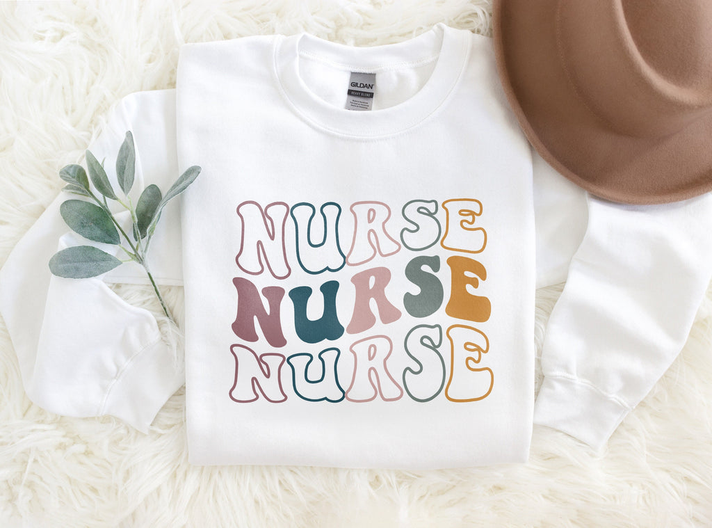 Groovy Nurse Sweatshirt, Registered Nurse, New Future Nurse Gift Idea, Nursing School Student Grad, RN LPN, Nurse Life, Unisex Crewneck