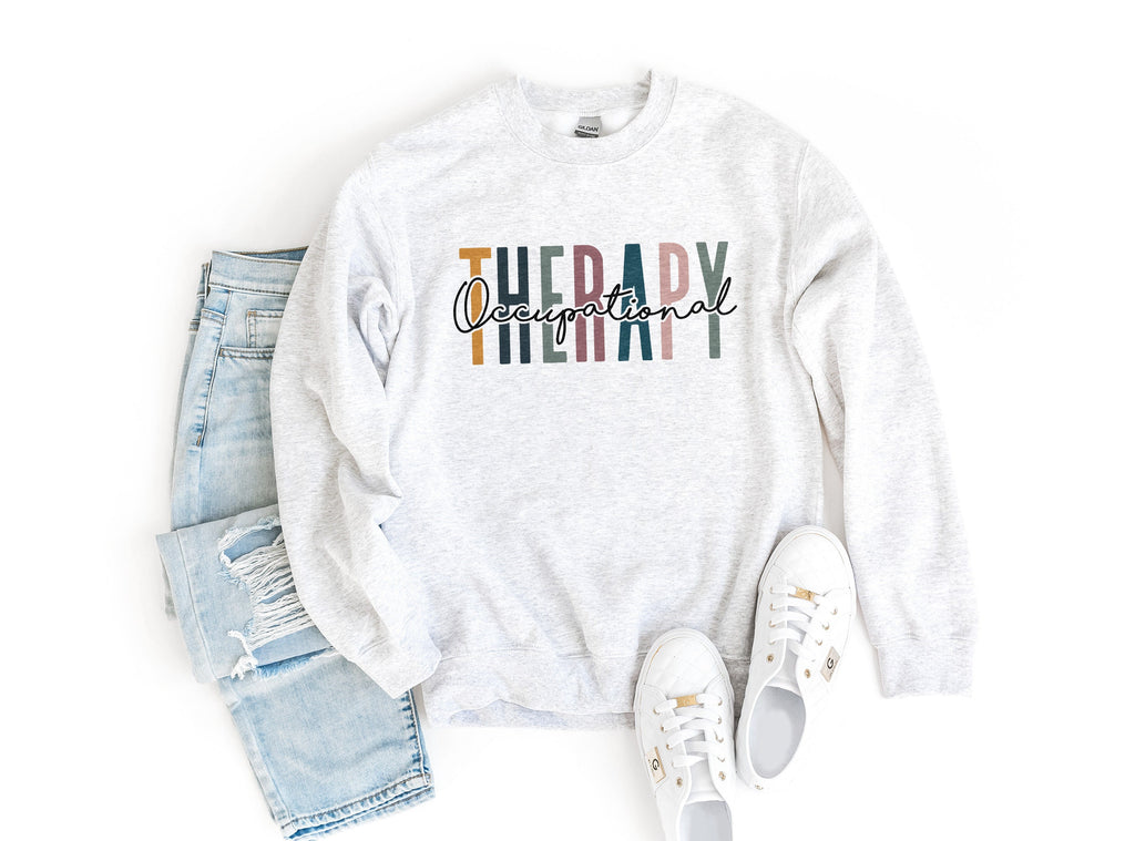 Occupational Therapy Multicolor, OT Grad Shirt, Occupational Therapy Assistant, Gift For Her, OTLife Shirt, COTA, Unisex Crewneck Sweatshirt