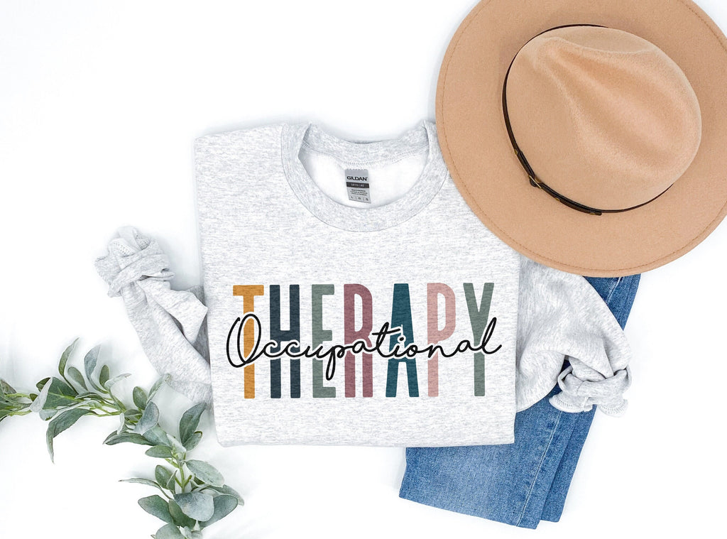 Occupational Therapy Multicolor, OT Grad Shirt, Occupational Therapy Assistant, Gift For Her, OTLife Shirt, COTA, Unisex Crewneck Sweatshirt