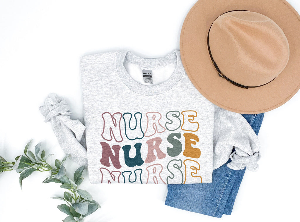 Groovy Nurse Sweatshirt, Registered Nurse, New Future Nurse Gift Idea, Nursing School Student Grad, RN LPN, Nurse Life, Unisex Crewneck