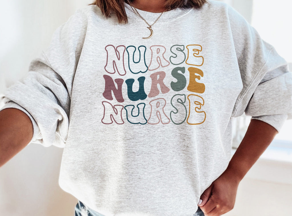 Groovy Nurse Sweatshirt, Registered Nurse, New Future Nurse Gift Idea, Nursing School Student Grad, RN LPN, Nurse Life, Unisex Crewneck