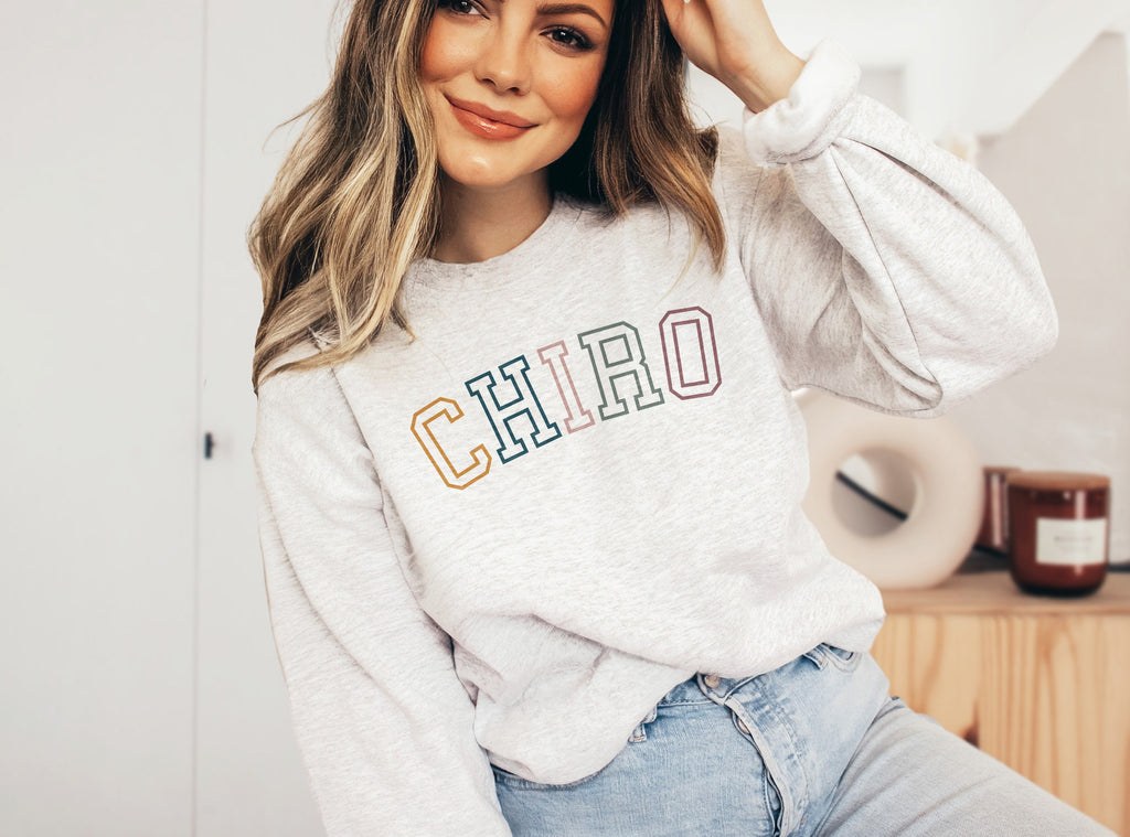 Retro Chiro Sweatshirt, Licensed Chiropractor Gift, Chiropractic Adjustment, Coworker Gift, Team Office Group, Unisex Crewneck Sweatshirt