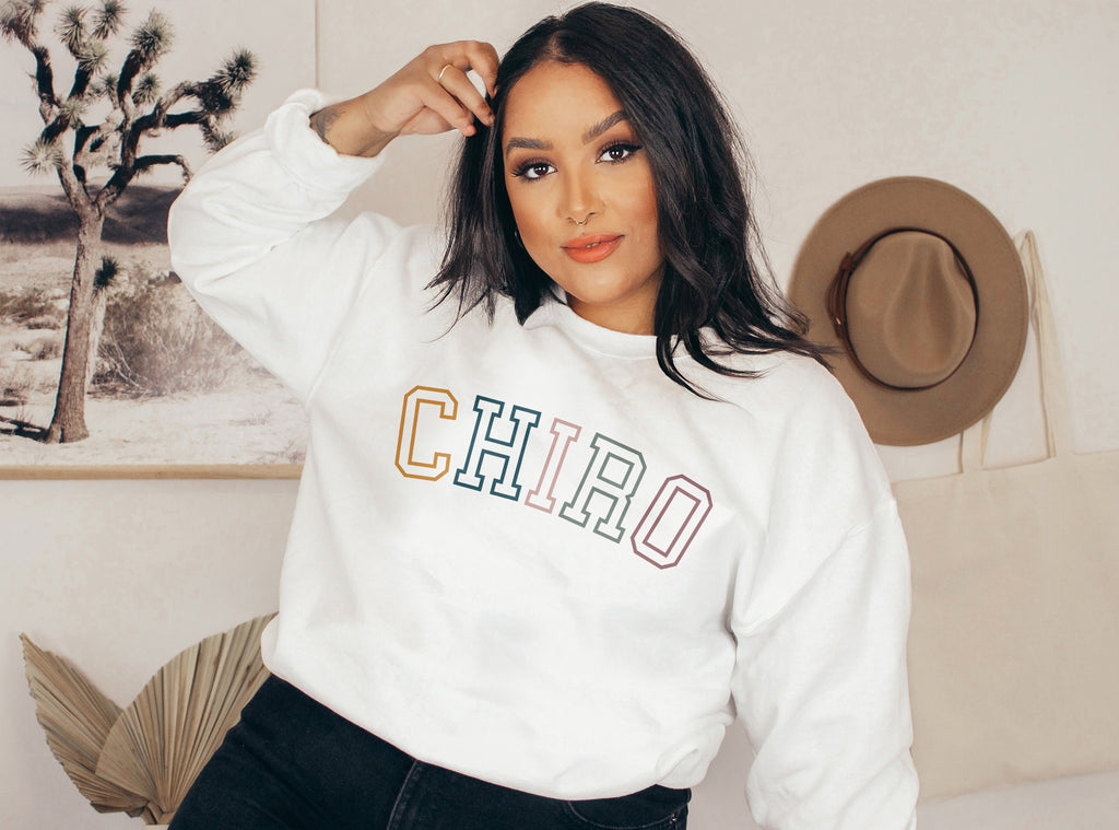 Retro Chiro Sweatshirt, Licensed Chiropractor Gift, Chiropractic Adjustment, Coworker Gift, Team Office Group, Unisex Crewneck Sweatshirt