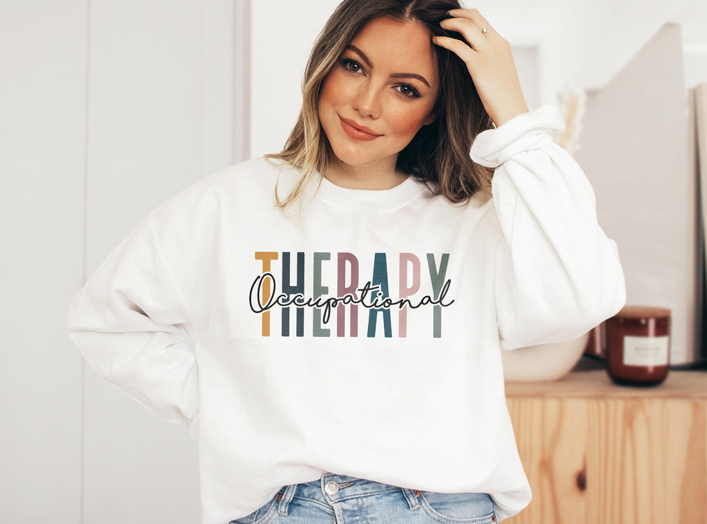 Occupational Therapy Multicolor, OT Grad Shirt, Occupational Therapy Assistant, Gift For Her, OTLife Shirt, COTA, Unisex Crewneck Sweatshirt