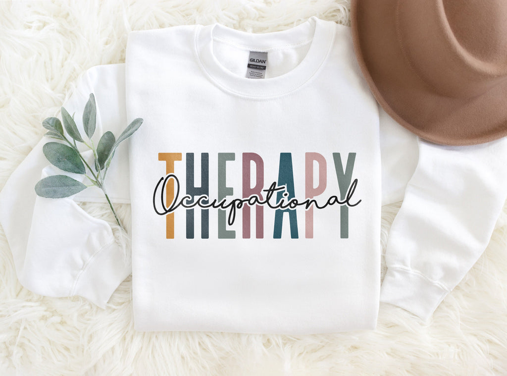 Occupational Therapy Multicolor, OT Grad Shirt, Occupational Therapy Assistant, Gift For Her, OTLife Shirt, COTA, Unisex Crewneck Sweatshirt