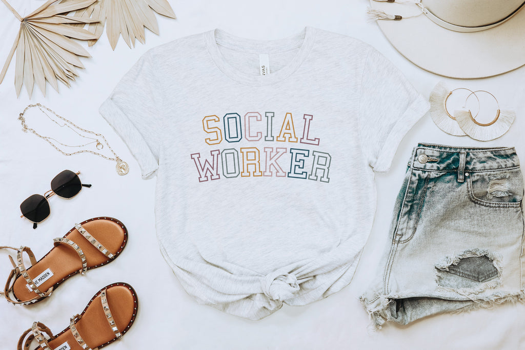 Retro Social Worker Shirt, Social Worker Student Graduation, New Future Healthcare Social Worker Gift, LSW, MSW, Unisex Graphic Tee