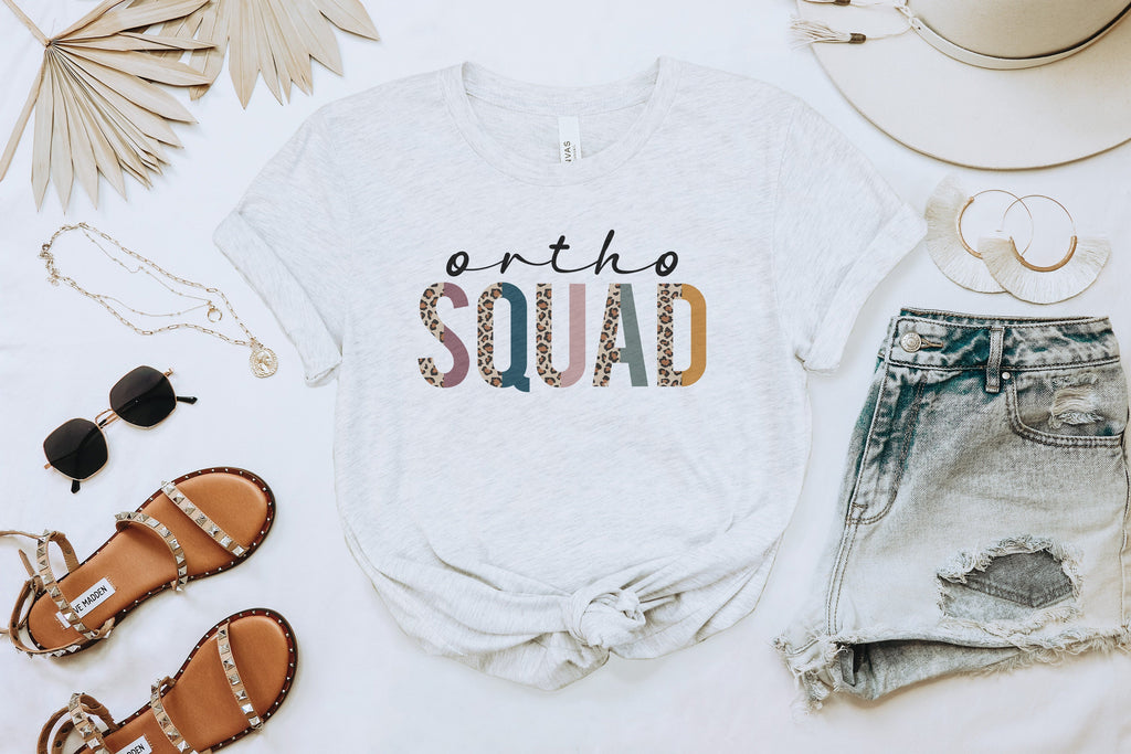 Ortho Squad Shirt - Orthopedics Nurse - Orthodontist - Gift For Her - Boho Leopard / Cheetah - Group Shirts - Unisex Graphic Tee
