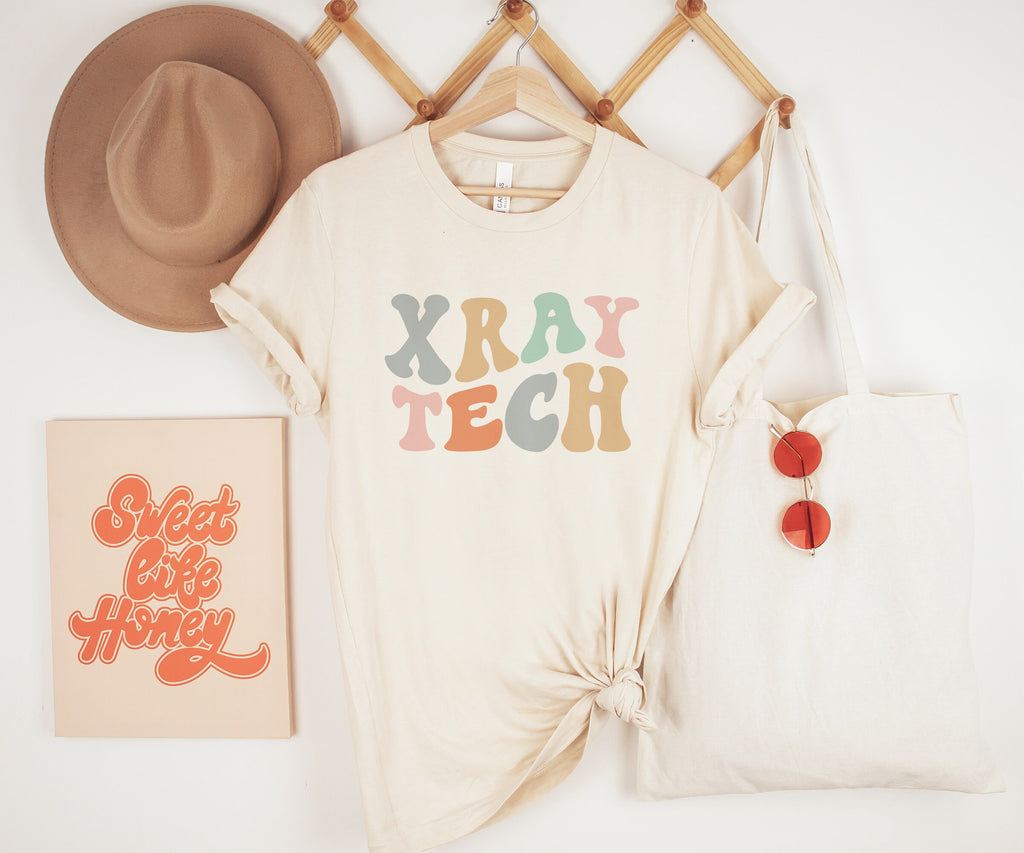 Groovy Xray Tech Shirt, Radiology Team Shirts, Radiologic Technologist Student School Grad, Rad Tech, Radiographer Gift, Unisex Graphic Tee