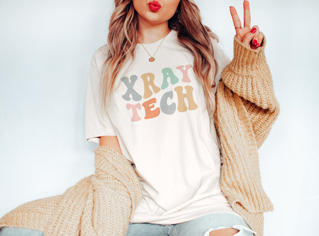 Groovy Xray Tech Shirt, Radiology Team Shirts, Radiologic Technologist Student School Grad, Rad Tech, Radiographer Gift, Unisex Graphic Tee