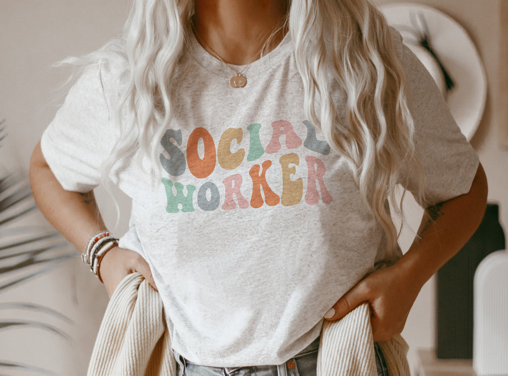 Groovy Social Worker, Social Worker Student Graduation, New Future Healthcare Social Worker Gift, LSW, MSW, Unisex Graphic Tee