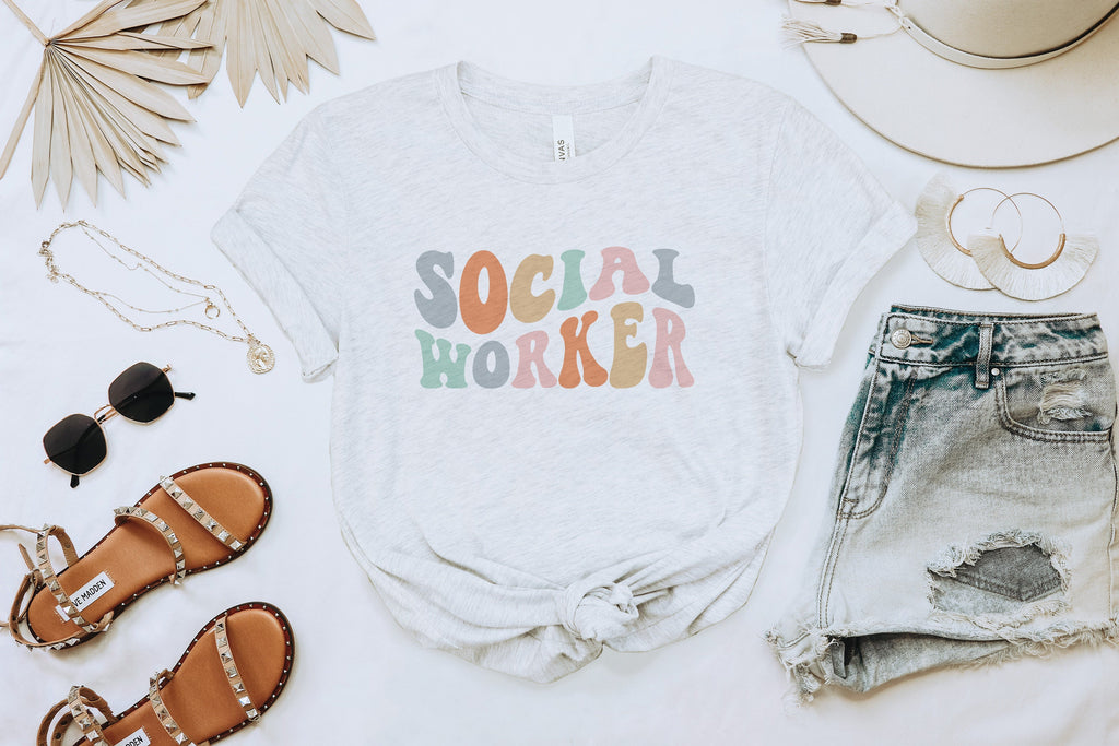 Groovy Social Worker, Social Worker Student Graduation, New Future Healthcare Social Worker Gift, LSW, MSW, Unisex Graphic Tee