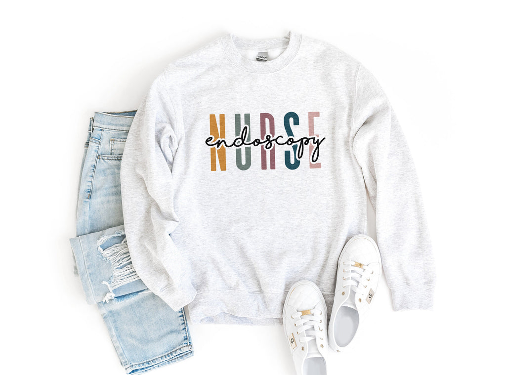 Endo Nurse Multicolor Sweatshirt - Endoscopy Nurse Shirt - Gift For Student Nurse - Nursing School Grad - Unisex Crewneck
