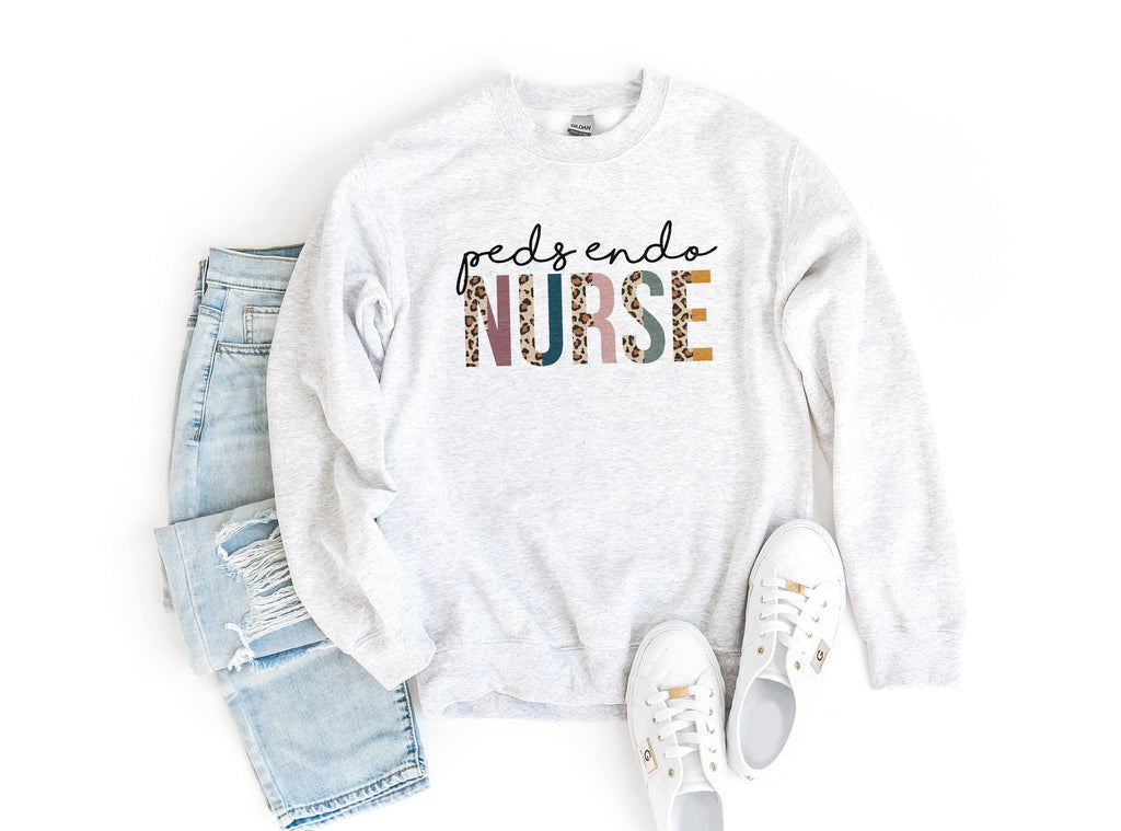 Peds Endo Nurse, Pediatric Endocrinology, Student Nurse, Nursing School Grad, Leopard Cheetah, Unisex Crewneck Sweatshirt