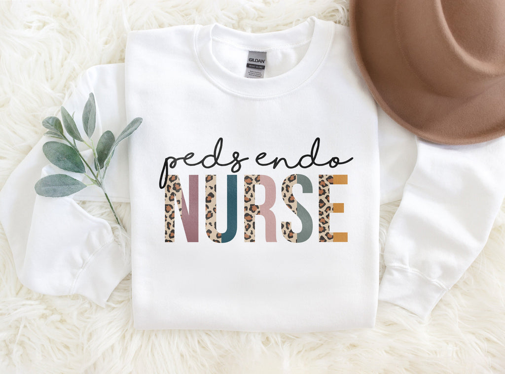 Peds Endo Nurse, Pediatric Endocrinology, Student Nurse, Nursing School Grad, Leopard Cheetah, Unisex Crewneck Sweatshirt