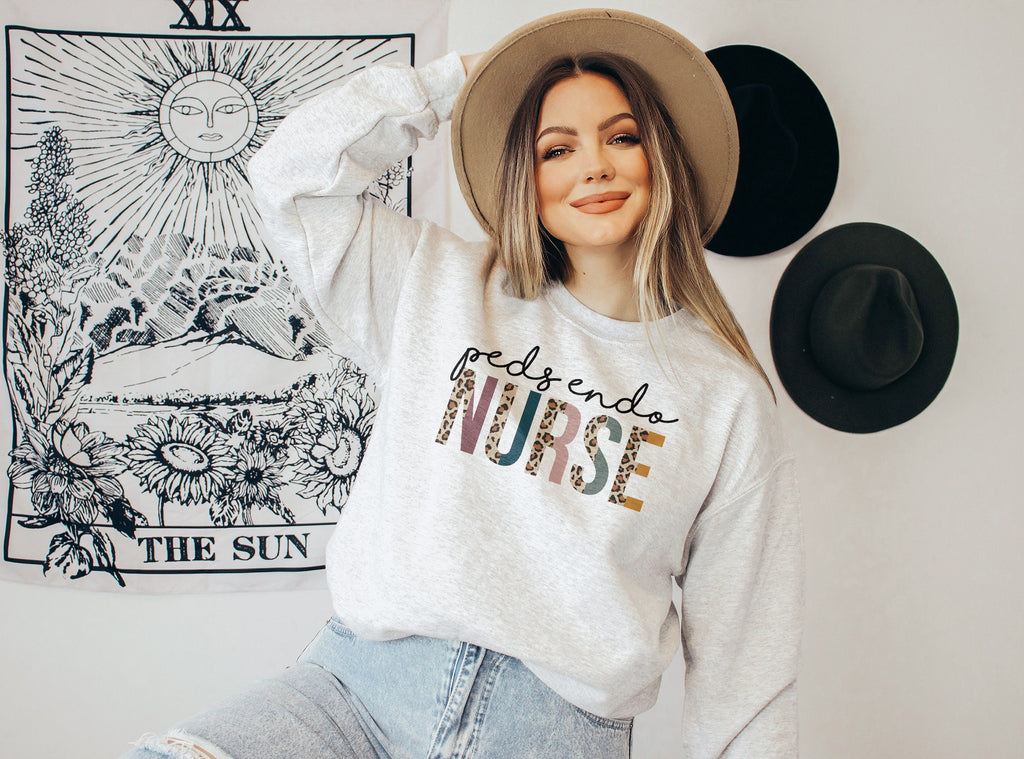Peds Endo Nurse, Pediatric Endocrinology, Student Nurse, Nursing School Grad, Leopard Cheetah, Unisex Crewneck Sweatshirt
