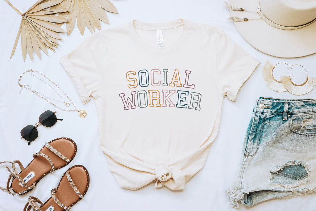 Retro Social Worker Shirt, Social Worker Student Graduation, New Future Healthcare Social Worker Gift, LSW, MSW, Unisex Graphic Tee