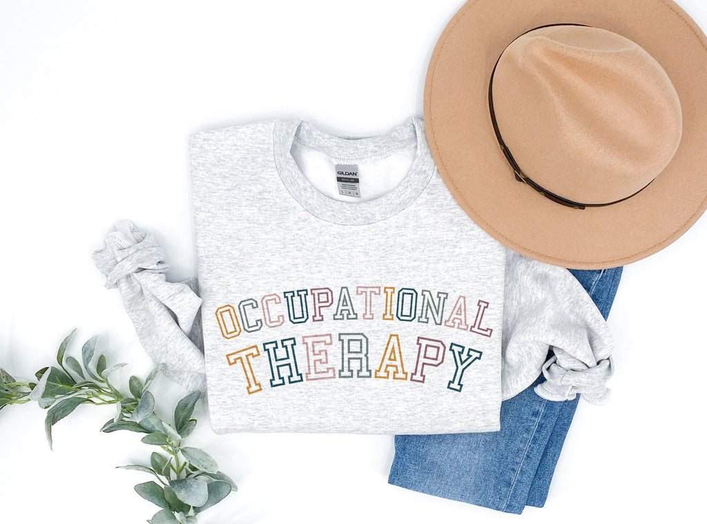 Retro Occupational Therapy Sweater, OT Grad Shirt, Occupational Therapy Student, COTA Gift For Her, OTLife Shirt, Unisex Crewneck Sweatshirt