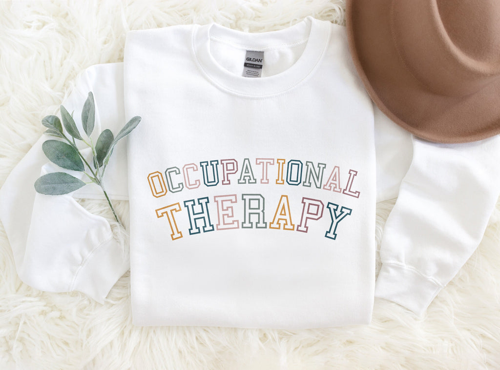 Retro Occupational Therapy Sweater, OT Grad Shirt, Occupational Therapy Student, COTA Gift For Her, OTLife Shirt, Unisex Crewneck Sweatshirt