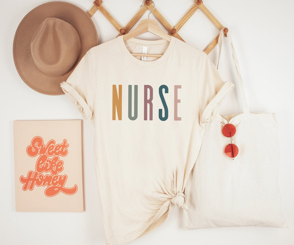 Nurse Multicolor Shirt, New Future Nurse Gift Idea, Nursing School Student Grad, RN LPN, Nurse Shirts, Unisex Graphic Tee