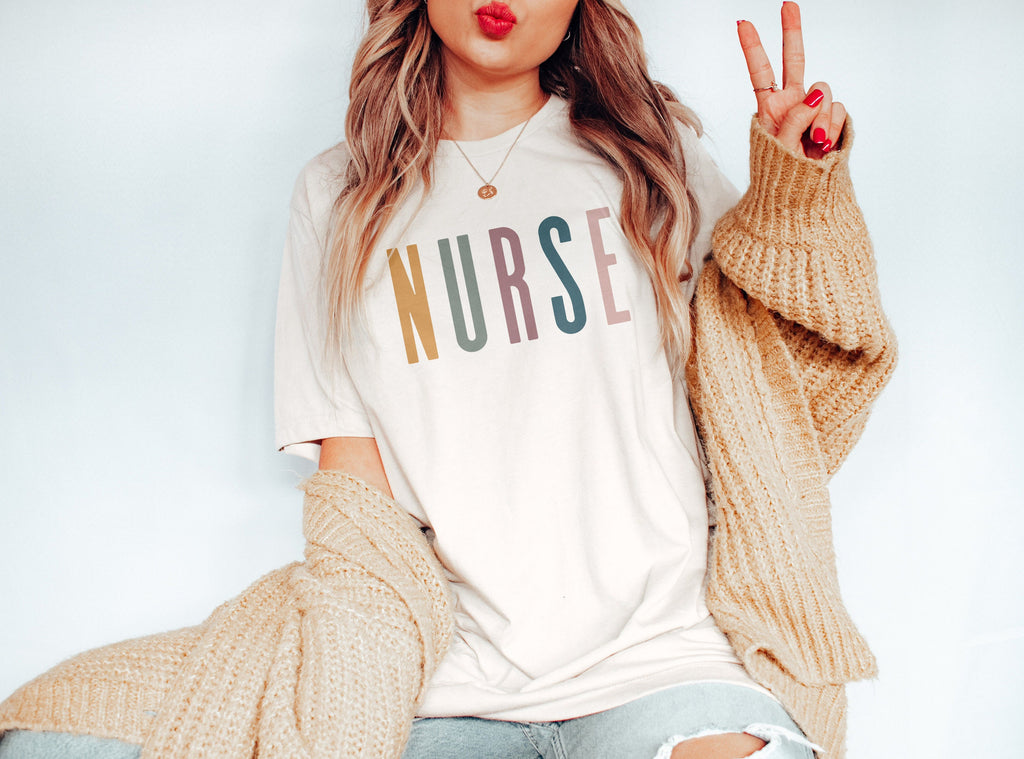 Nurse Multicolor Shirt, New Future Nurse Gift Idea, Nursing School Student Grad, RN LPN, Nurse Shirts, Unisex Graphic Tee
