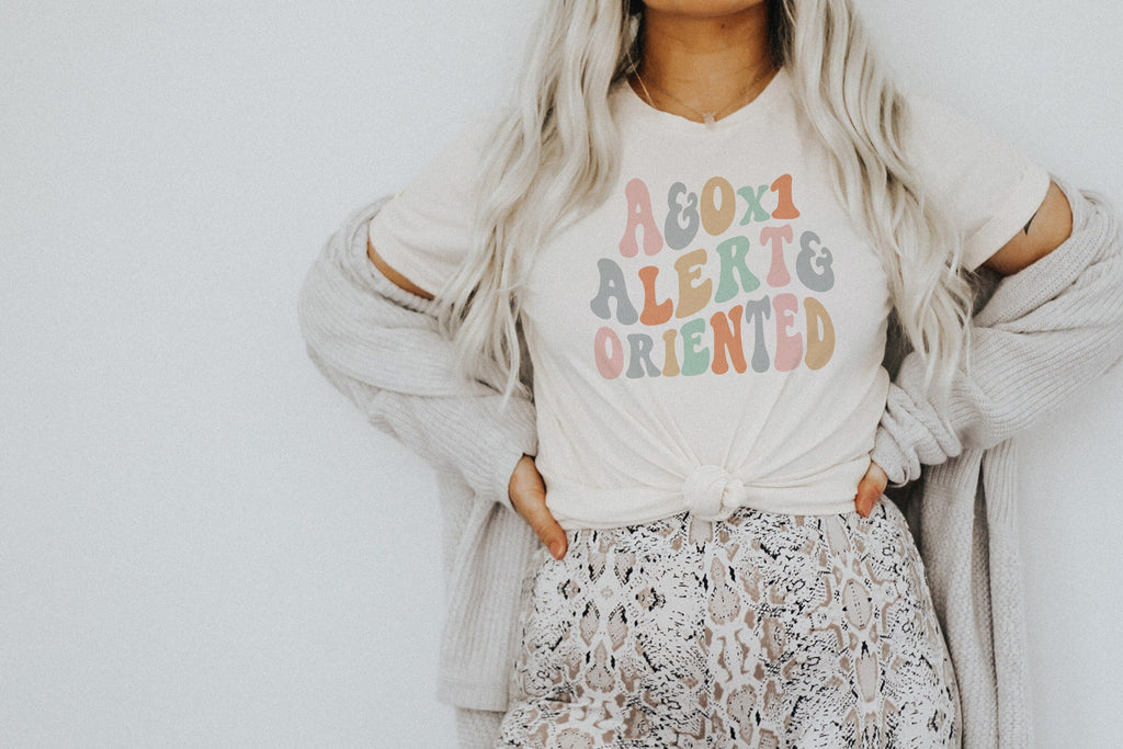 Groovy Alert And Oriented Shirt, Nurse Shirt, A&Ox1 Alert Oriented To Person, Nursing Student, Neurology Graduation Gift, Unisex Graphic Tee