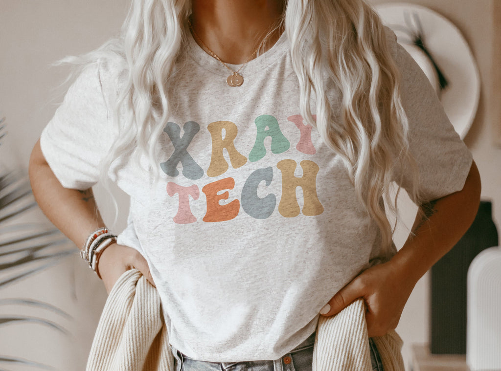 Groovy Xray Tech Shirt, Radiology Team Shirts, Radiologic Technologist Student School Grad, Rad Tech, Radiographer Gift, Unisex Graphic Tee